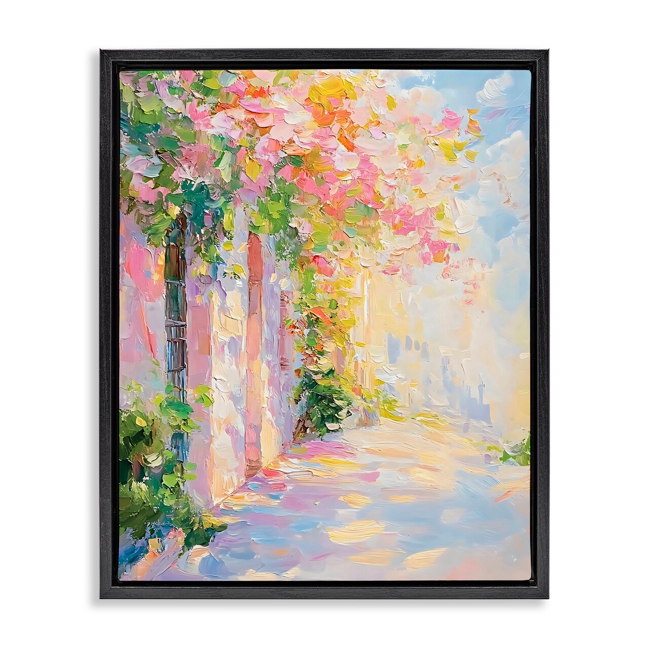 Stupell Industries Quaint Village Home Black Framed Floater Canvas Wall Art, design by Creative Studio